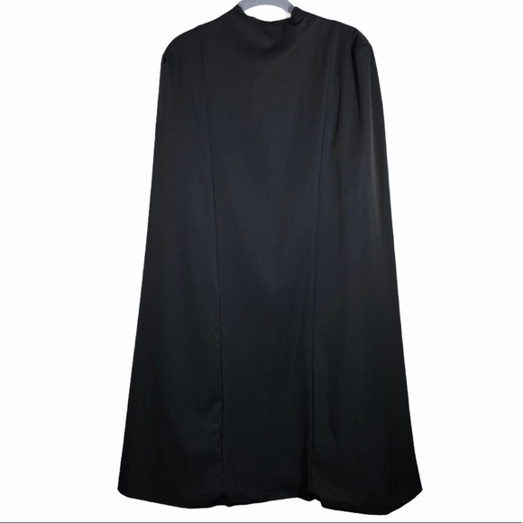 Haoduoyi Trench Cape Cloak Blazer Black Sz US 12 - Picture 5 of 11